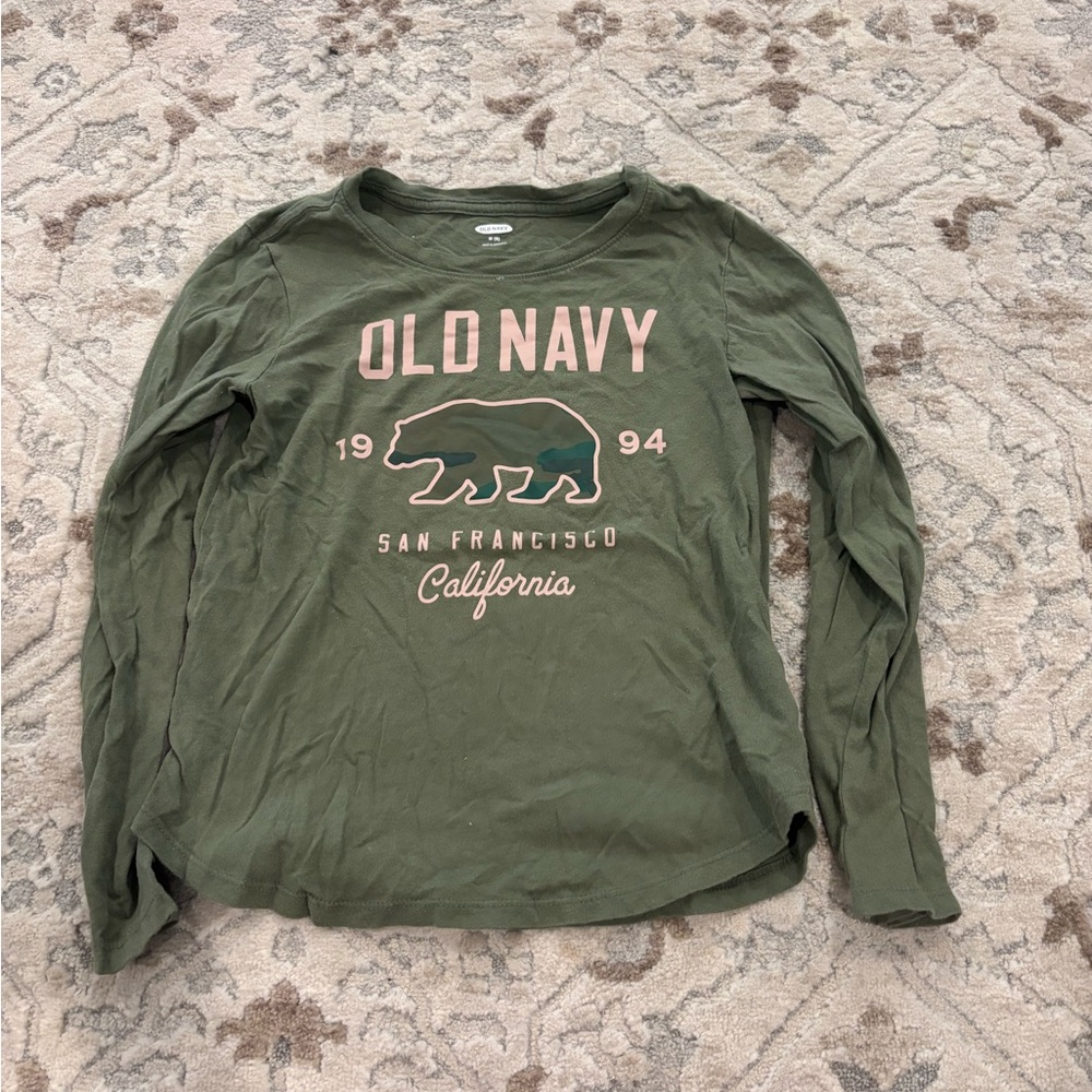 Old Navy Kids Green Long Sleeve Shirt